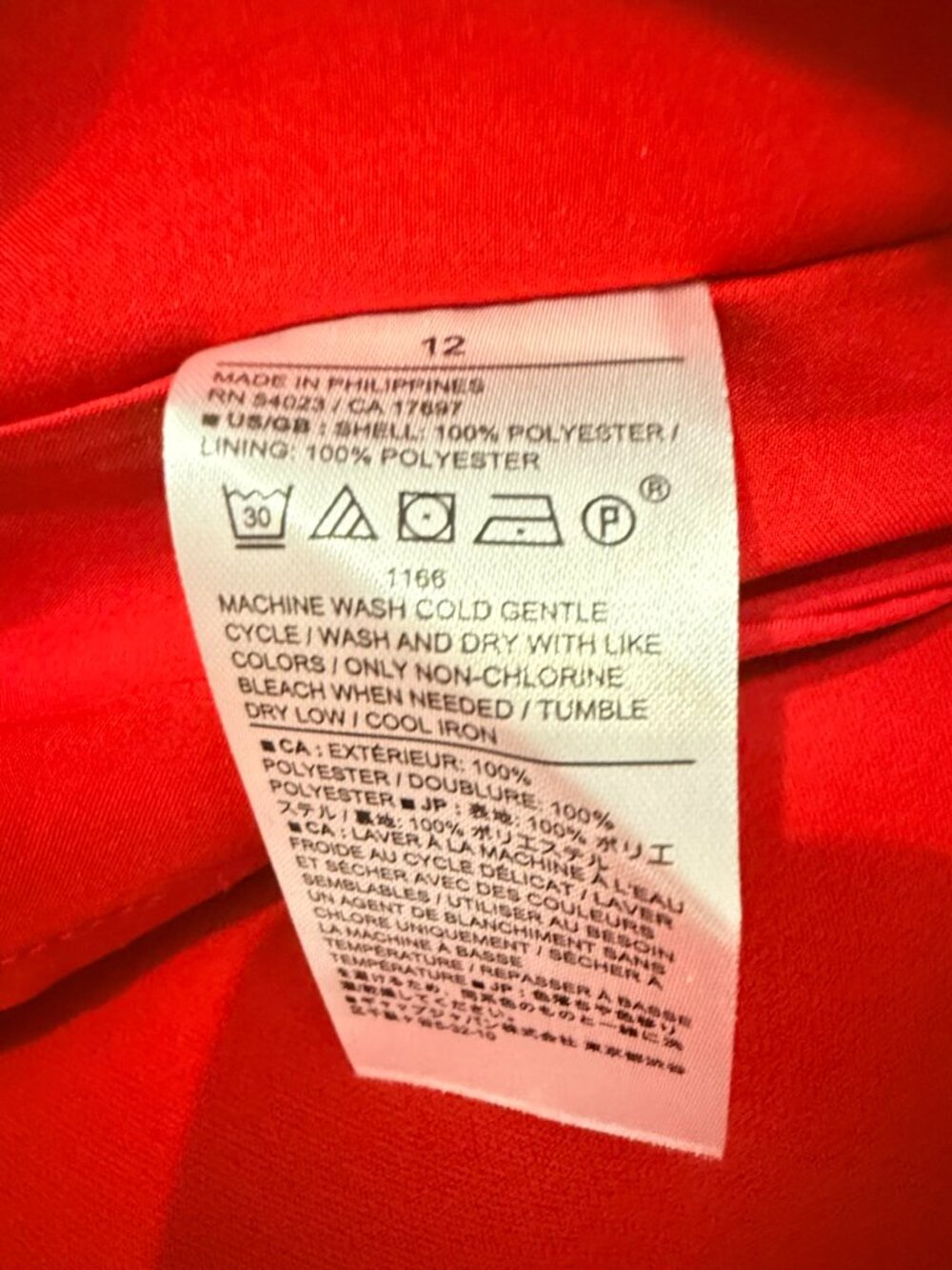 Banana Republic Crepe Sleeveless Cowl-Neck Jumpsuit Cherry Red 12 - Picture 10 of 10